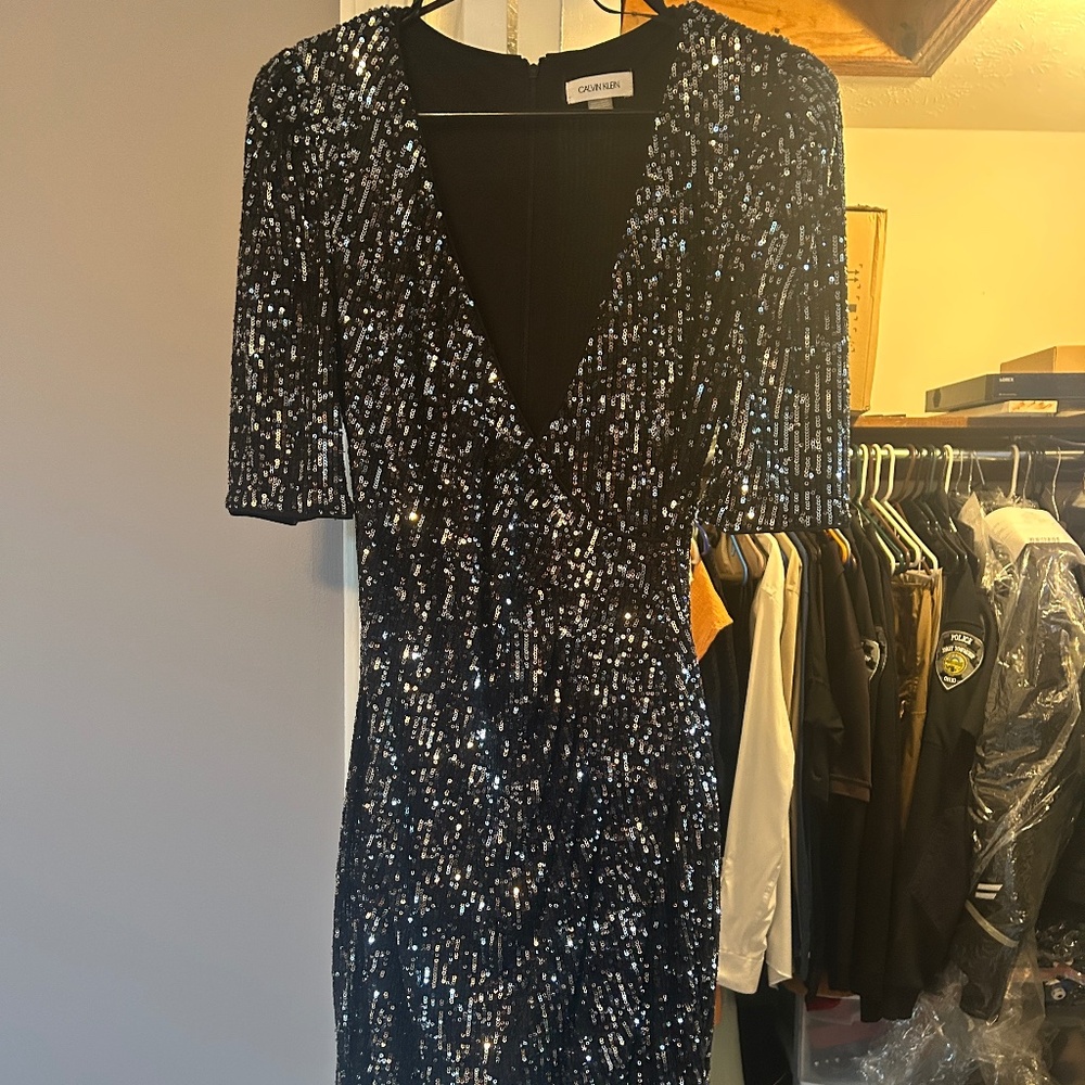 Black Sequin Dress